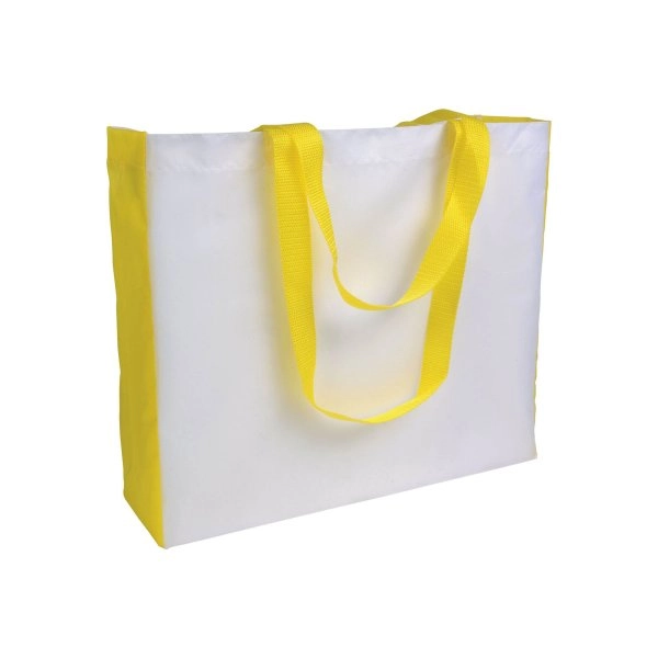 Immagine Shopper con soffietto colorato in poliestere 210D resistente al calore