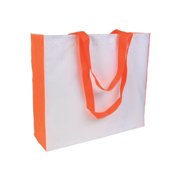 Immagine Shopper con soffietto colorato in poliestere 210D resistente al calore