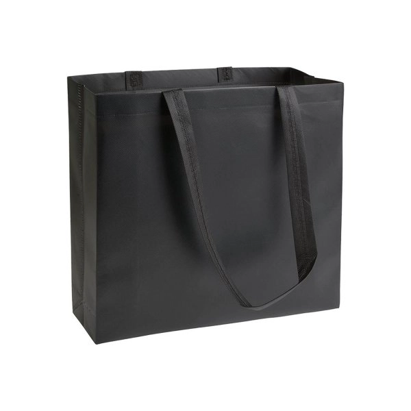 Immagine Shopper in TNT laminato, manici lunghi e soffietto