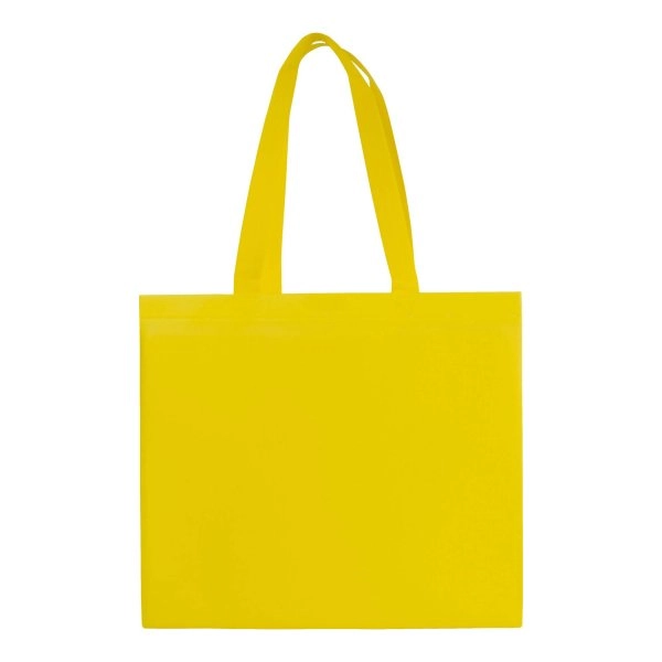 Immagine Shopper in TNT laminato, manici lunghi e soffietto