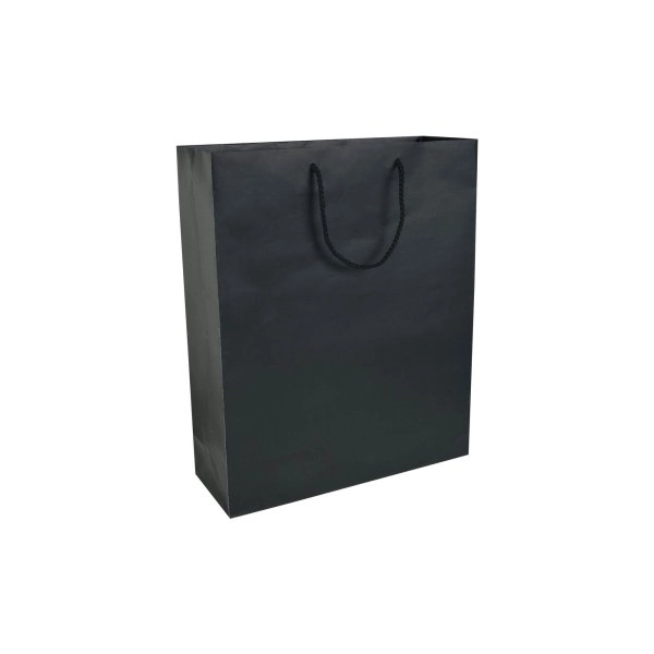 Immagine Shopper con soffietto in carta laminata opaca 157 g/m2 con rinforzo alla base