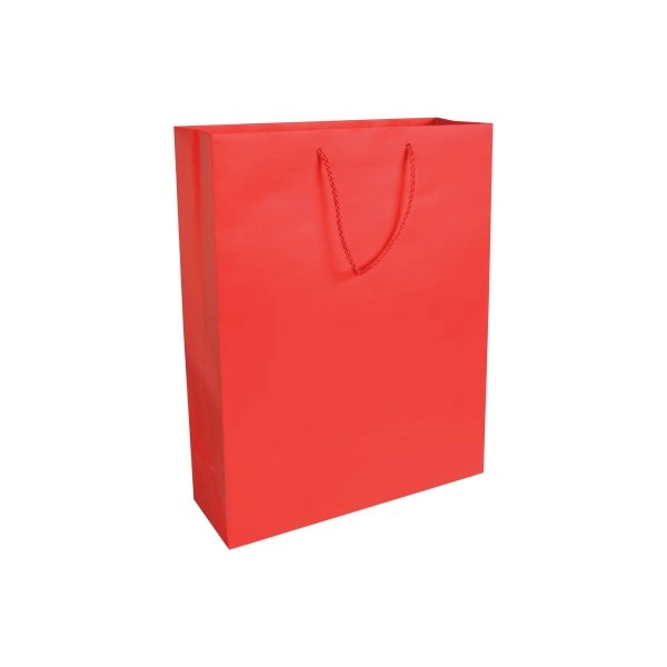 Immagine Shopper con soffietto in carta laminata opaca 157 g/m2 con rinforzo alla base