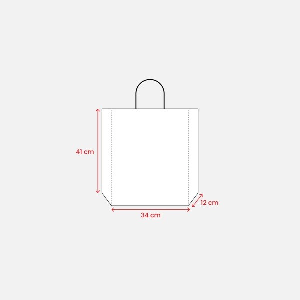 Immagine Shopper con soffietto in carta laminata opaca 157 g/m2 con rinforzo alla base
