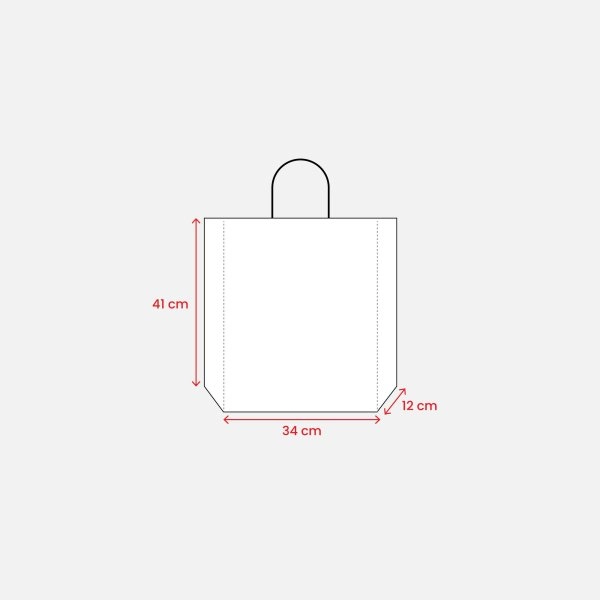 Immagine Shopper con soffietto in carta laminata opaca 157 g/m2 con rinforzo alla base