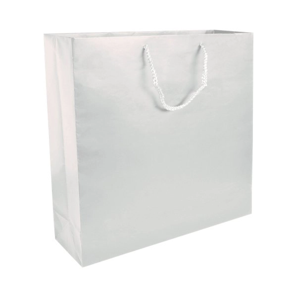Immagine Shopper con soffietto in carta laminata opaca 157 g/m2 con rinforzo alla base