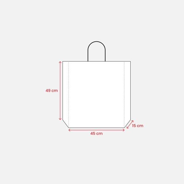 Immagine Shopper con soffietto in carta laminata opaca 157 g/m2 con rinforzo alla base