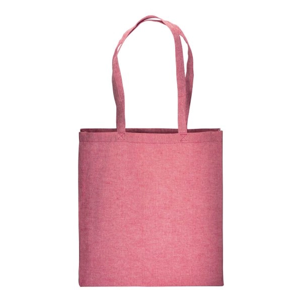 Immagine Shopper con soffietto in cotone riciclato 150 g/m2 effetto melange, manici lunghi