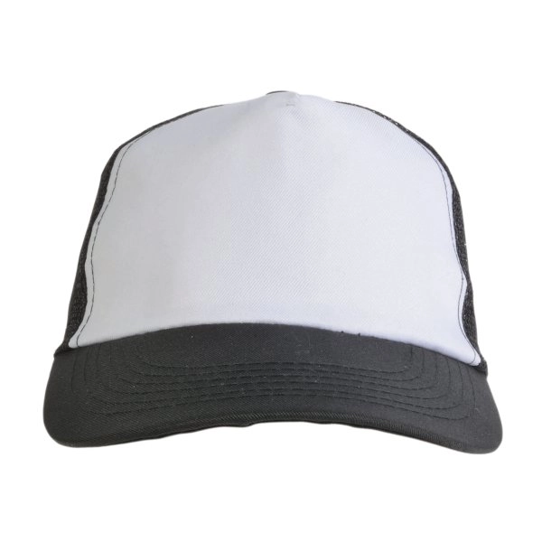 Immagine Cappellino in poliestere, 5 pannelli con calotta a rete