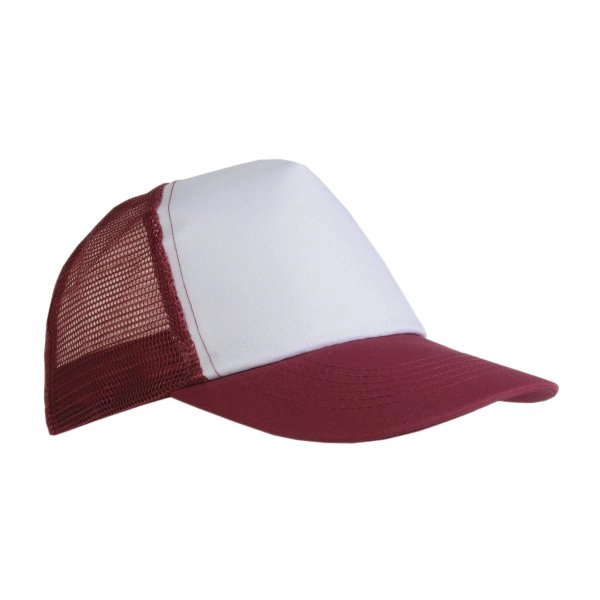 Immagine Cappellino in poliestere, 5 pannelli con calotta a rete