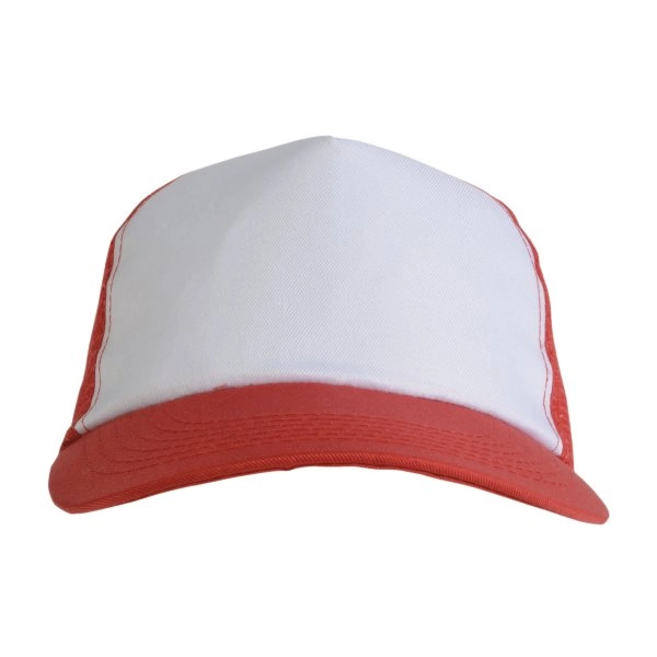 Immagine Cappellino in poliestere, 5 pannelli con calotta a rete