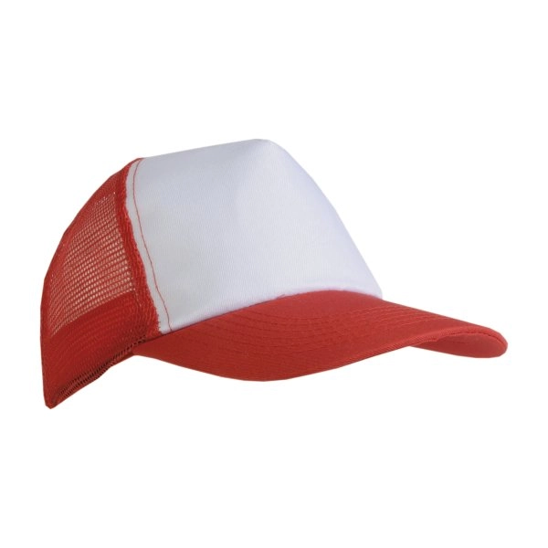 Immagine Cappellino in poliestere, 5 pannelli con calotta a rete