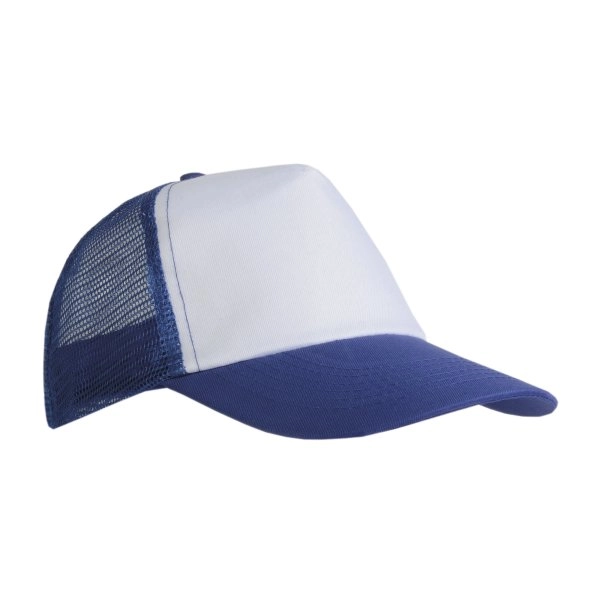 Immagine Cappellino in poliestere, 5 pannelli con calotta a rete
