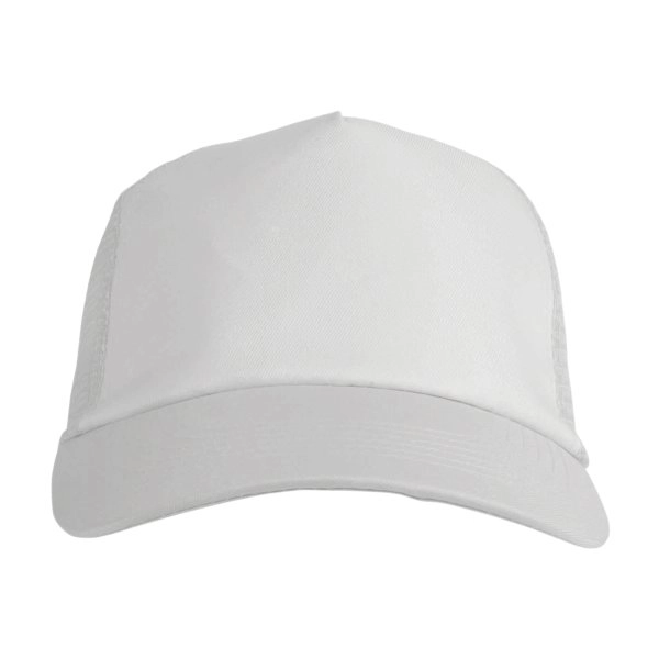 Immagine Cappellino in poliestere, 5 pannelli con calotta a rete