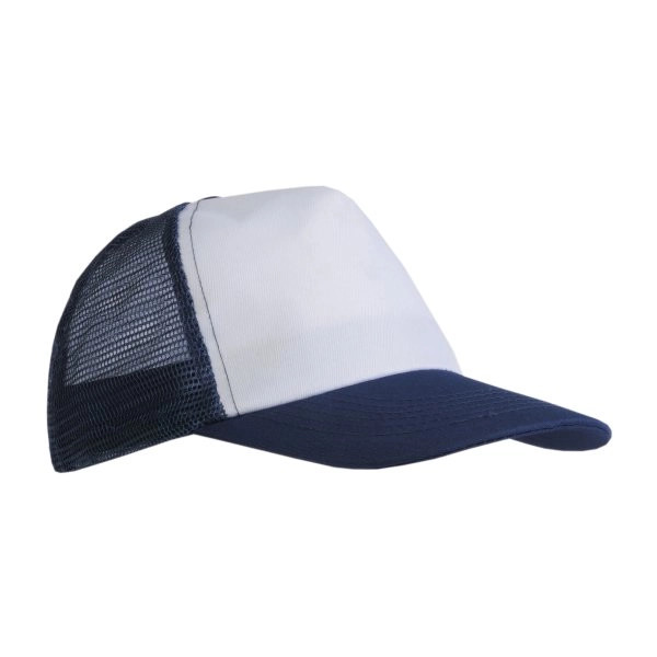 Immagine Cappellino in poliestere, 5 pannelli con calotta a rete