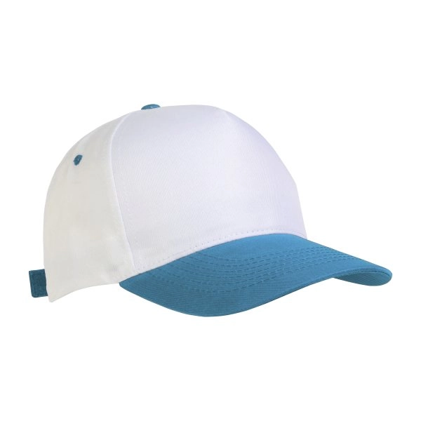 Immagine Cappellino in poliestere, 5 pannelli, regolazione a velcro