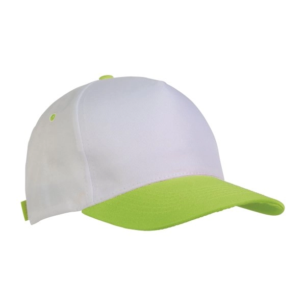 Cappellino in poliestere, 5 pannelli, regolazione a velcro