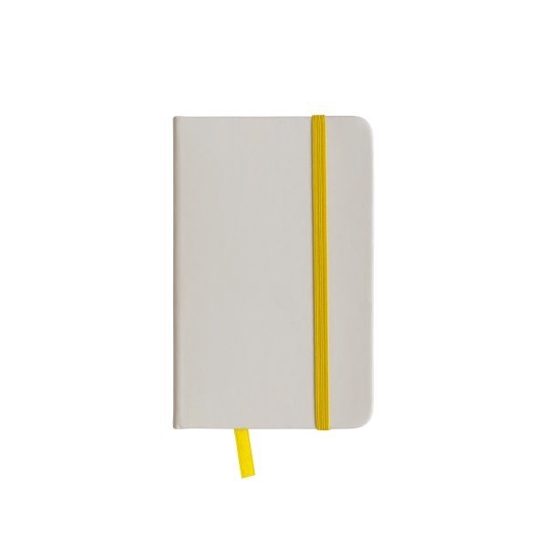 Immagine Quaderno in PU con elastico colorato, fogli a righe (80 pag.), segnalibro in raso