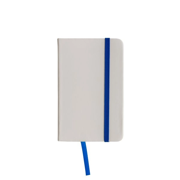 Immagine Quaderno in PU con elastico colorato, fogli a righe (80 pag.), segnalibro in raso