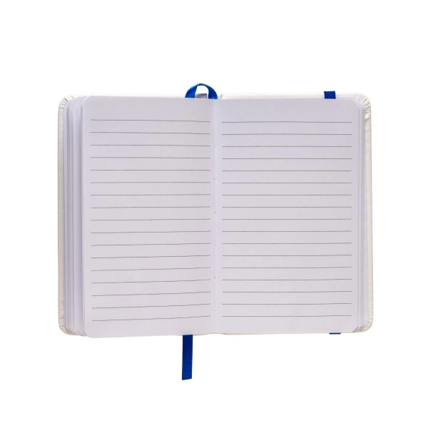 Immagine Quaderno in PU con elastico colorato, fogli a righe (80 pag.), segnalibro in raso