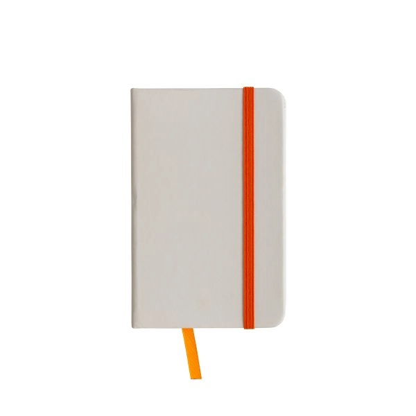 Immagine Quaderno in PU con elastico colorato, fogli a righe (80 pag.), segnalibro in raso