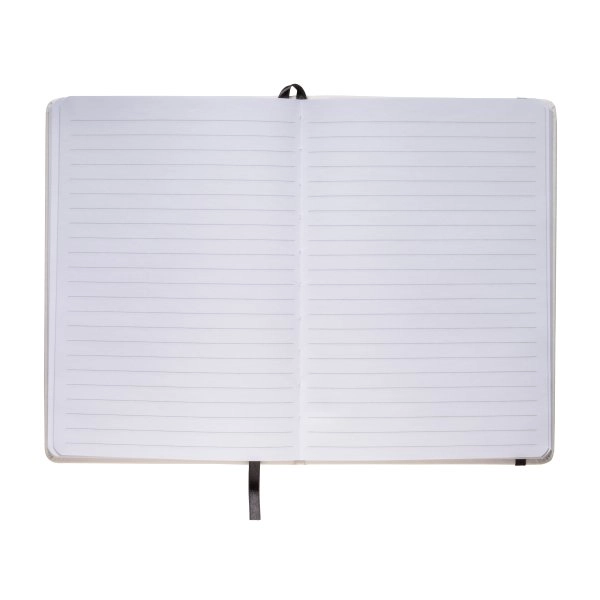 Immagine Quaderno in copertina in PU con elastico colorato(80 pag.), segnalibro in raso