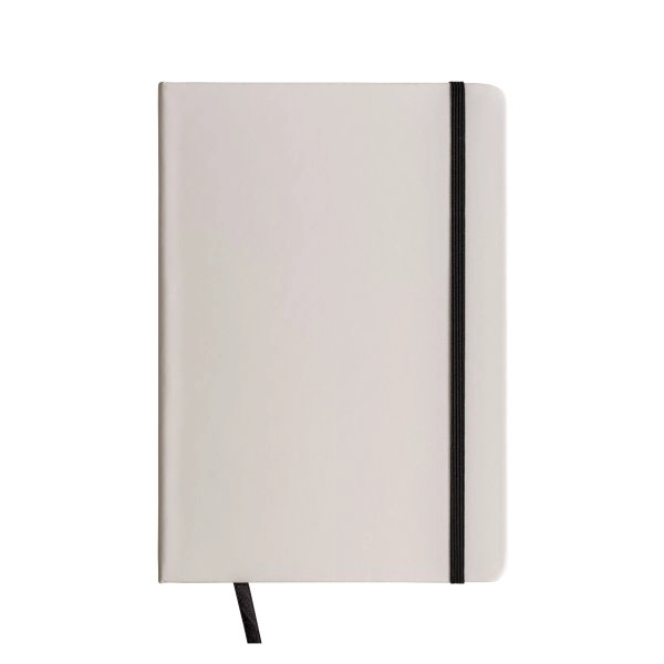 Immagine Quaderno in copertina in PU con elastico colorato(80 pag.), segnalibro in raso