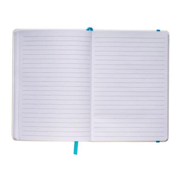 Immagine Quaderno in copertina in PU con elastico colorato(80 pag.), segnalibro in raso
