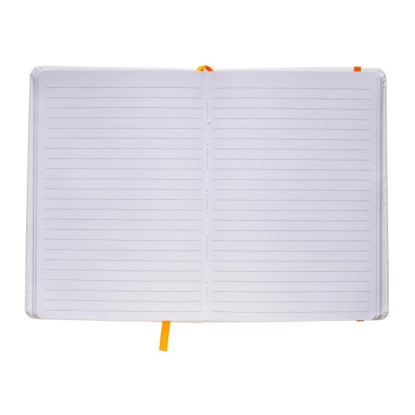 Immagine Quaderno in copertina in PU con elastico colorato(80 pag.), segnalibro in raso