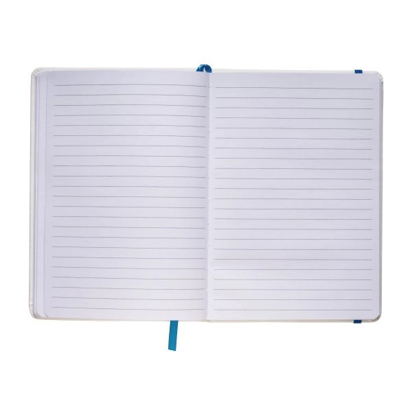 Immagine Quaderno in copertina in PU con elastico colorato(80 pag.), segnalibro in raso