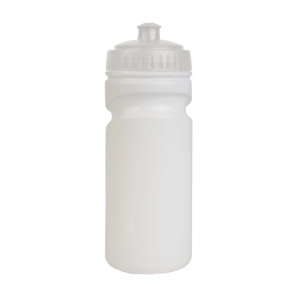 Immagine Borraccia in plastica BPA free (500ml) bianca con tappo colorato