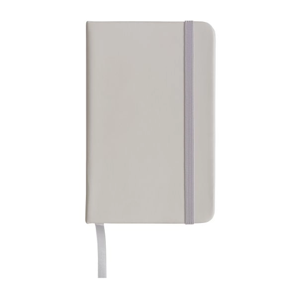 Immagine Quaderno in PU con elastico colorato, fogli a righe (80 pag.), segnalibro in raso