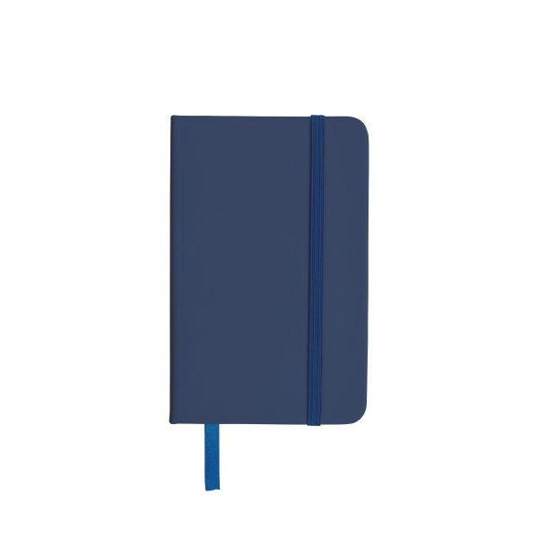 Immagine Quaderno in PU con elastico colorato, fogli a righe (80 pag.), segnalibro in raso