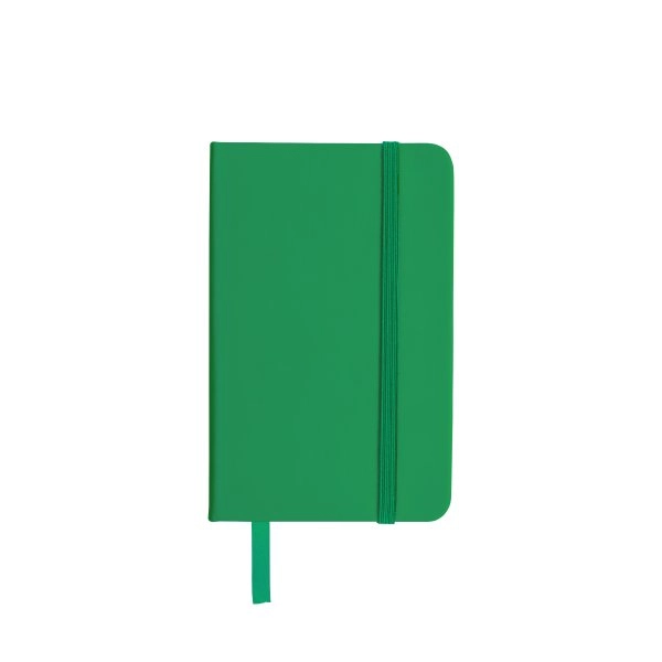 Immagine Quaderno in PU con elastico colorato, fogli a righe (80 pag.), segnalibro in raso