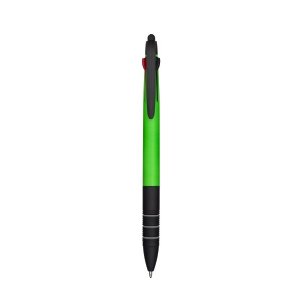 Immagine Penna a scatto in plastica con 3 refill dei colori blu, nero e rosso