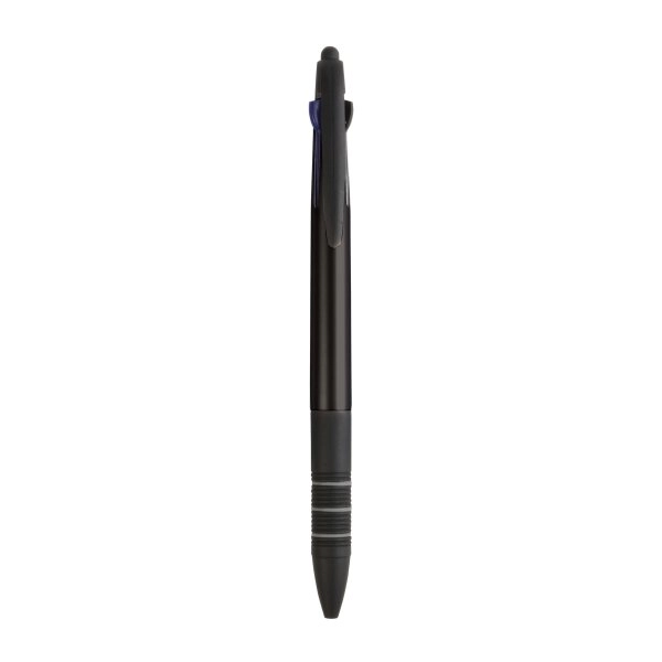 Immagine Penna a scatto in plastica con 3 refill dei colori blu, nero e rosso