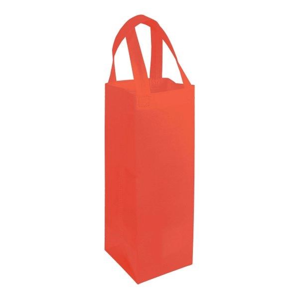 Immagine Shopper porta bottiglia in TNT 100 g/m2 termosaldato, manici corti