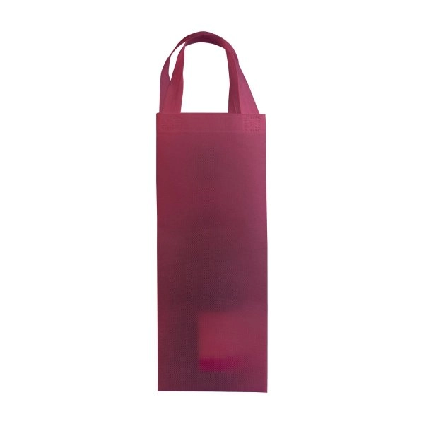 Immagine Shopper porta bottiglia in TNT 100 g/m2 termosaldato, manici corti