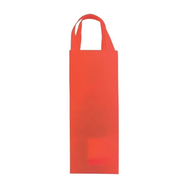 Immagine Shopper porta bottiglia in TNT 100 g/m2 termosaldato, manici corti