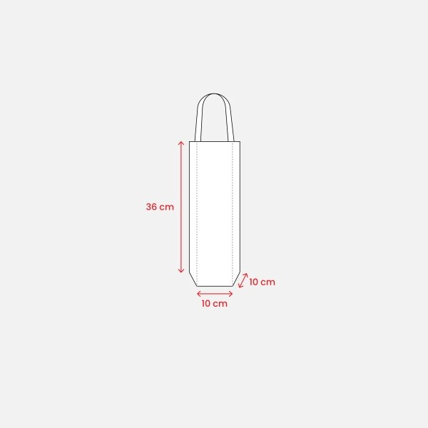 Immagine Shopper porta bottiglia in TNT 100 g/m2 termosaldato, manici corti