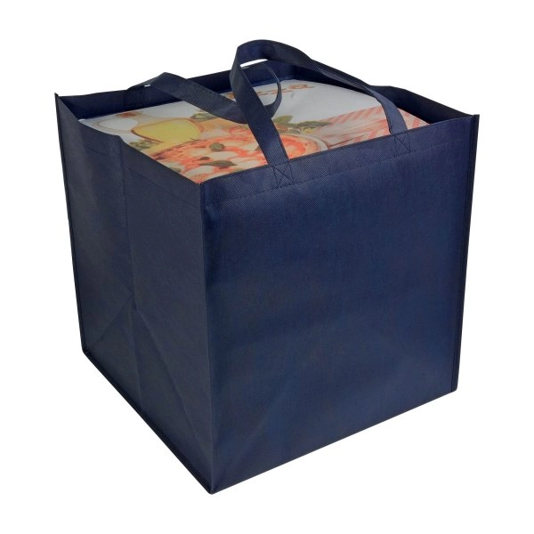 Shopper in formato cartone da pizza in TNT 80 g/m2