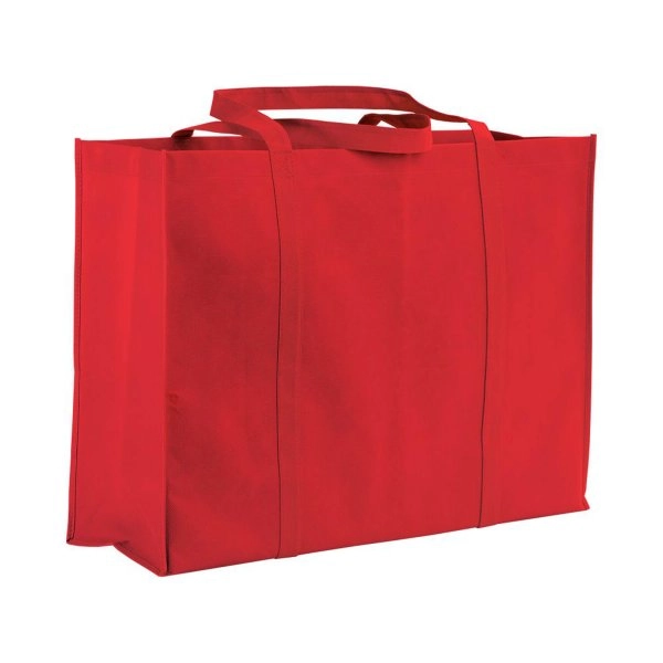 Immagine Shopper maxi con soffietto in TNT 100 g/m2 cucito, manici lunghi