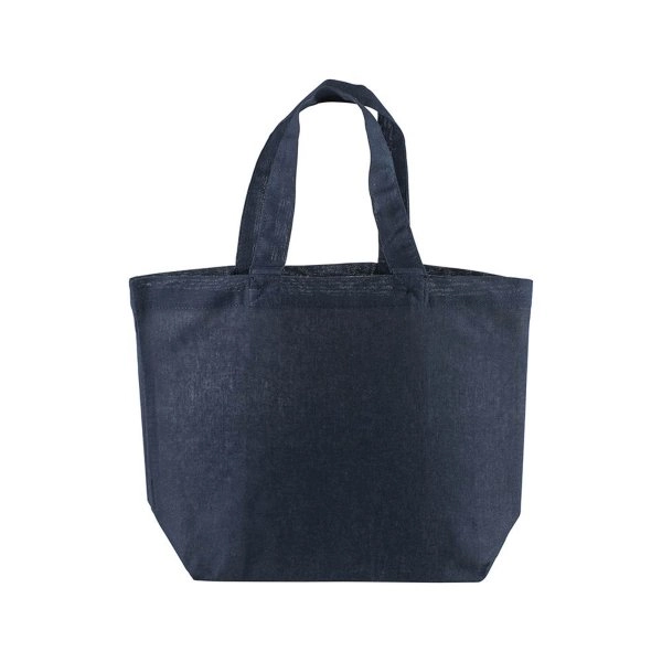 Immagine Shopper con soffietto alla base in cotone 120 g/m2, manici corti