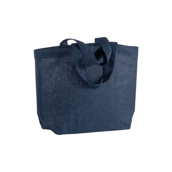 Immagine Shopper con soffietto alla base in cotone 120 g/m2, manici corti