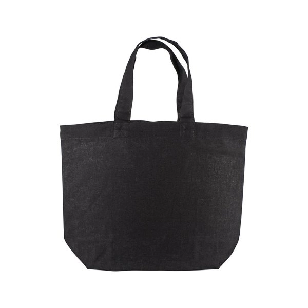 Immagine Shopper con soffietto alla base in cotone 120 g/m2, manici corti