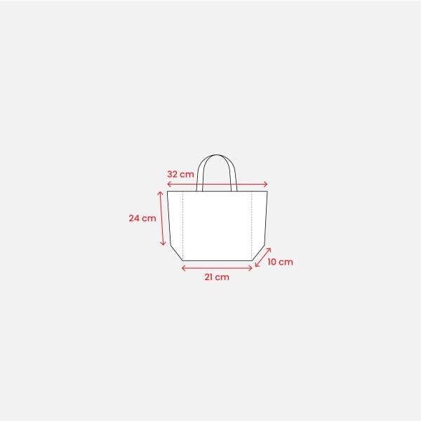 Immagine Shopper con soffietto alla base in cotone 120 g/m2, manici corti