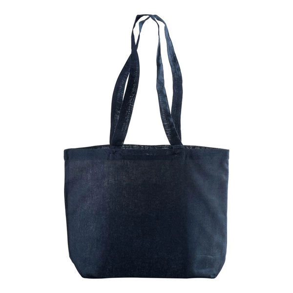 Immagine Shopper con soffietto alla base in cotone 120 g/m2, manici lunghi