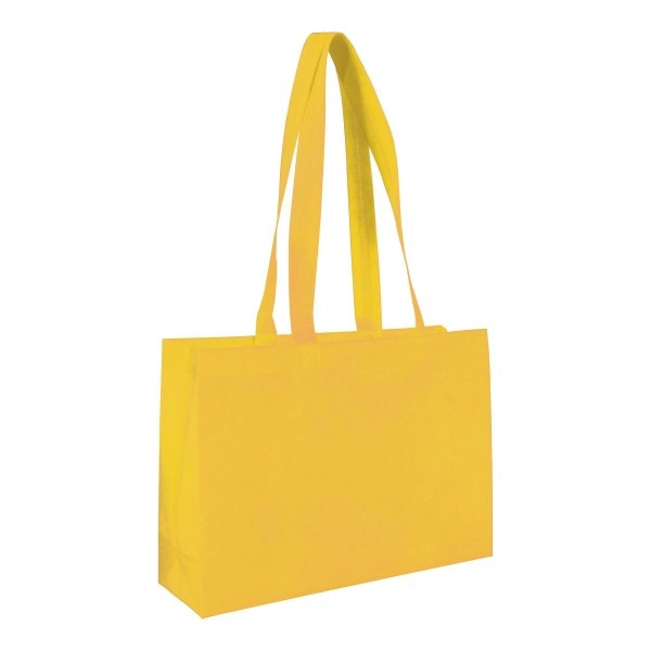 Immagine Shopper con soffietto alla base in TNT 70 g/m2 termosaldato, manici lunghi