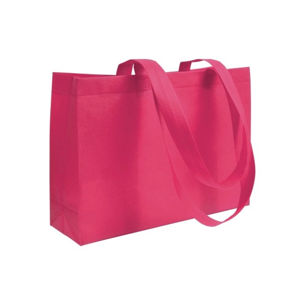 Immagine Shopper con soffietto alla base in TNT 70 g/m2 termosaldato, manici lunghi