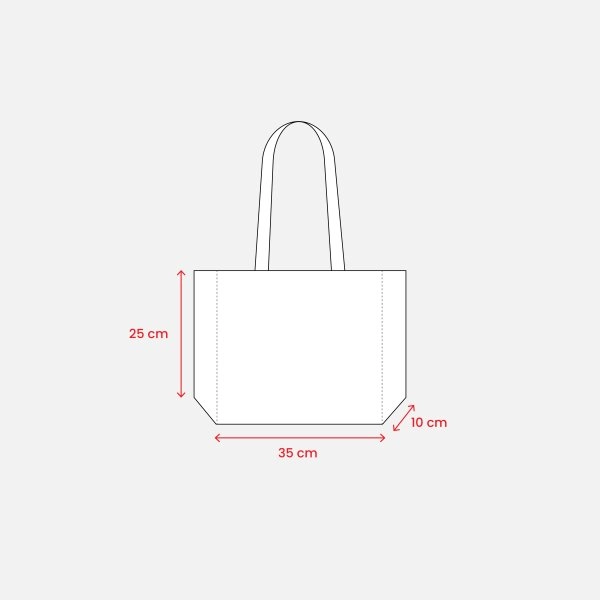 Immagine Shopper con soffietto alla base in TNT 70 g/m2 termosaldato, manici lunghi