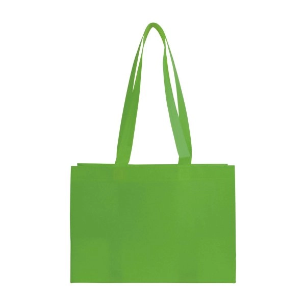Immagine Shopper con soffietto alla base in TNT 70 g/m2 termosaldato, manici lunghi